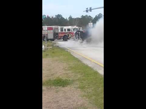 US Postal Service truck on fire! Jacksonville,  Fl 