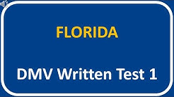 Florida DMV Written Test 1 