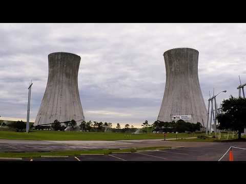 Implosion of the twin cooling towers at the St. Johns River Power Park